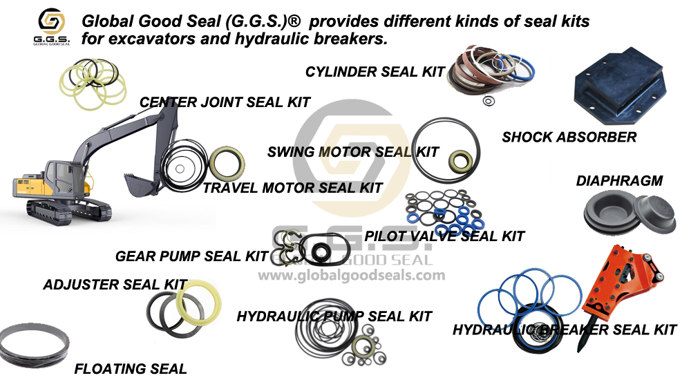 GGS global good seals excavator seal kits hydraulic breaker seal kits